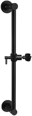 YDmeet Adjustable Shower Slide Bar with 360 Rotation - Black