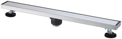 AGANS 32-inch Linear Shower Drain with Hair Strainer and Leveling Feet