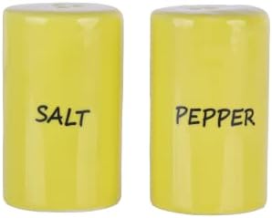 Yellow Salt Pepper Shakers Ceramic Set
