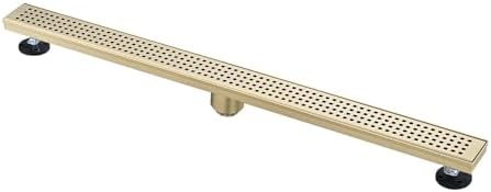 Benicabaly 36-Inch Linear Shower Drain with Removable Grate and Hair Strainer 1