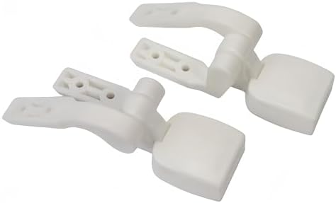 Meaferks Plastic Toilet Seat Hinge 2Pcs White Quick Release Replacement