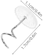 Homoyoyo 50pcs Transparent Spiral Tacks for Home Decor