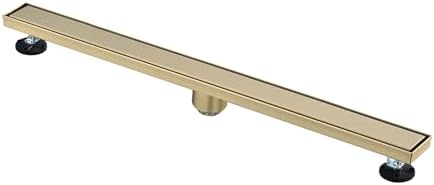 36 Inches Linear Shower Drain with Hair Strainer and Leveling Feet 1