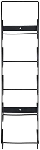 Wall Mounted Wine Rack for 5 Bottles Black Iron Industrial Style 1