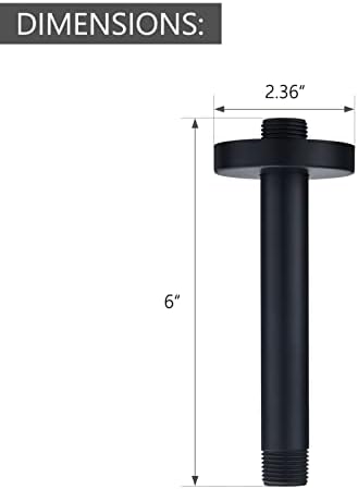 LOWCUS RP61058-RB 6 Inch Anti-Leakage Shower Arm with Flange
