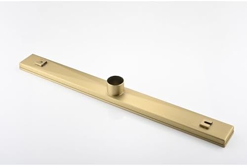 YLIEHS 36 Inches Linear Shower Drain with Brushed Gold Hair Strainer