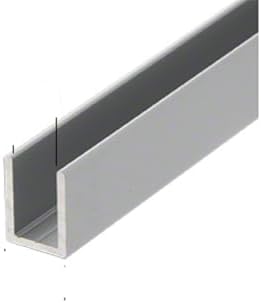 CRL Satin Anodized Frameless Shower Door Aluminum Deep U-Channel 95 in