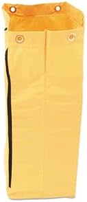 Rubbermaid 24 Gal Yellow Zippered Vinyl Bag for Cleaning Carts