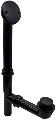 Westbrass 1-12 Black Tubular Drain Kit Matte Black