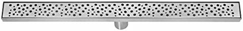 DreamDrains 42 in Linear Shower Drain with Rain Pattern 1