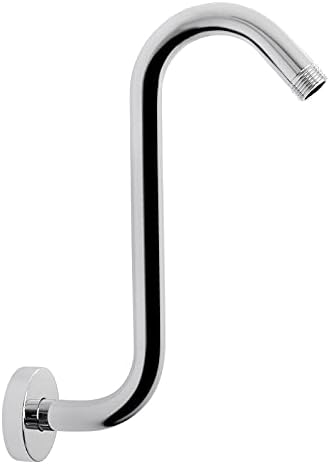NearMoon S Shaped Shower Head Riser 12 Inch Chrome 2 Pack