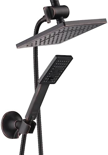 BRIGHT SHOWERS Dual Shower Head Set with Hose and Bracket