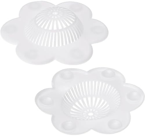 WELANGBN Hair Catcher Shower Drain Cover with Suction Cups White