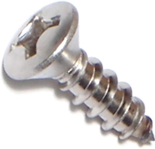 Hard-to-Find Fastener 014973198473 Phillips Oval Sheet Metal Screws 1