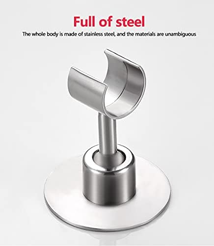 Adjustable Shower Head Holder 304 Stainless Steel No Drill Wall Mount