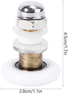 DOITOOL 4PCS Copper Shower Door Rollers 28mm Diameter 1