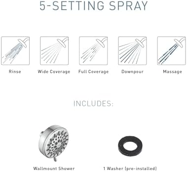 Moen Ignite Chrome Five-Function Shower Head