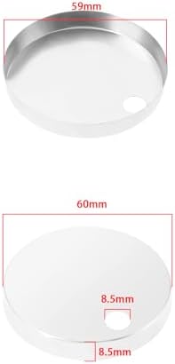 LT Easiyl 4 pcs Toilet Seat Hinge Covers 60mm Stainless Steel Set