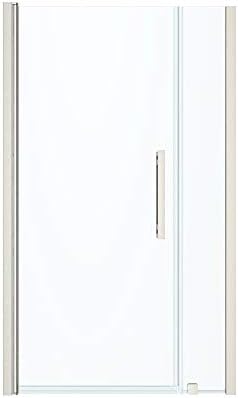 OVE Decors Frameless Pivot Shower Door Satin Nickel 1