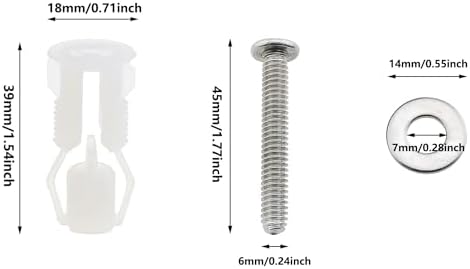 2PCS Toilet Seat Fixing Bolt Rising Plug Kit