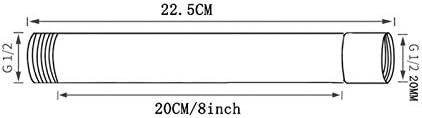 SALALIS 8 Inch Chrome Shower Arm Extension Pipe