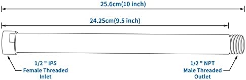 G-Promise 10 Inches Shower Head Extension Arm Oil Rubbed Bronze 1
