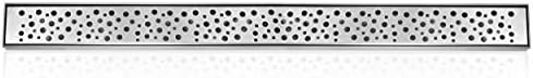 DreamDrains 42 in Linear Shower Drain with Rain Pattern 1