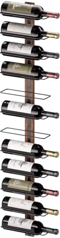 B4Life Wall Wine Rack for 12 Bottles Sturdy Wooden Design