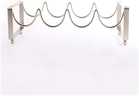 ALDEPO 4 Bottle Stackable Wine Rack with Silver Metal Tiers