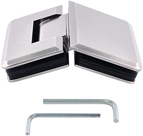 Brixwell Adjustable 135 Degree Glass to Glass Shower Door Hinge