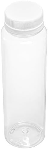 Restaurantware 8 Oz Juice Bottles 100 Pack with White Caps