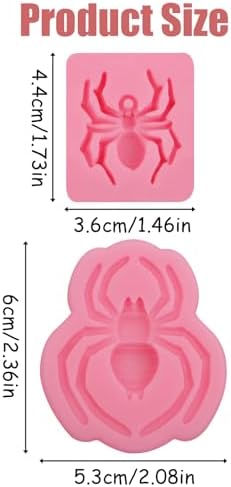 Spider Fondant Mold 2 Pcs - Halloween Cake Decorating Silicone Molds