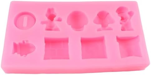 9 Hole Yoshi Icon Square Brick Dragon Mushroom Gold Coin Silicone Molds