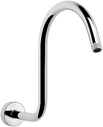 HarJue S Shaped Shower Arm 13 Inch Chrome Stainless Steel