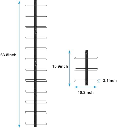 X-cosrack 12-Bottle Wall Wine Rack with Detachable Design