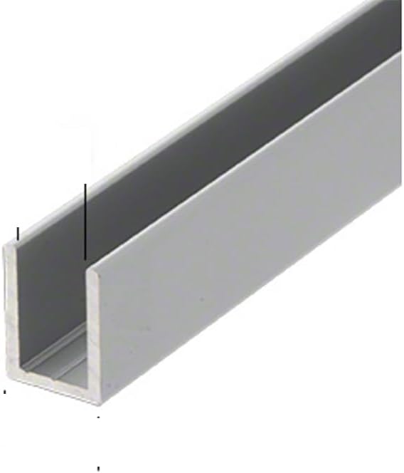 CRL Satin Anodized Frameless Shower Door Aluminum Deep U-Channel 95 in