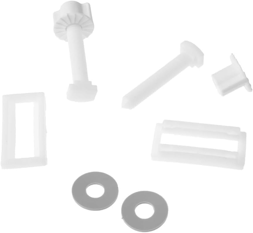 Wentoenapp 2Pcs Toilet Seat Screws Nuts with Washers Kit