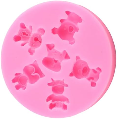 Zoo Animals Silicone Fondant Mold for Cake Decor