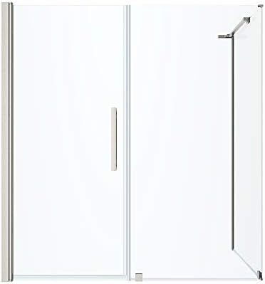 OVE Decors Satin Nickel Frameless Shower Door 58x29