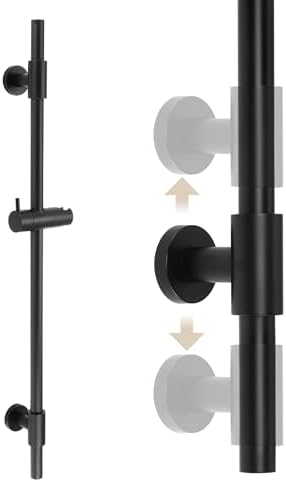 KES 30-Inch Matte Black Shower Slide Bar with Adjustable Holder