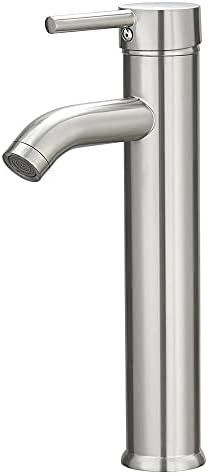 NICTIE Brushed Nickel Deck Mount Single Handle Bathroom Faucet 1