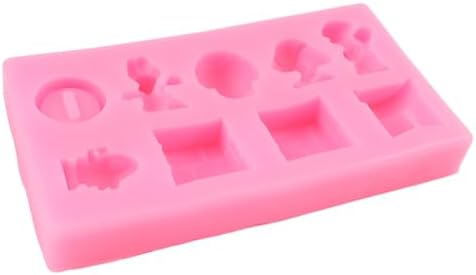 9 Hole Yoshi Icon Square Brick Dragon Mushroom Gold Coin Silicone Molds