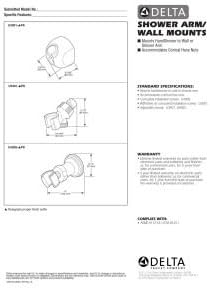 Delta Faucet U4005-RB-PK Adjustable Wall Mount