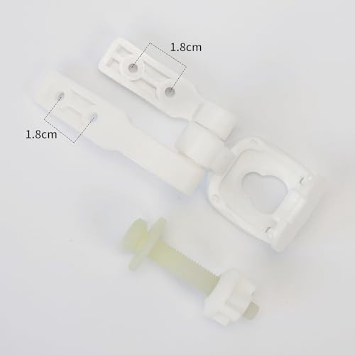 Meaferks Plastic Toilet Seat Hinge 2Pcs White Quick Release Replacement