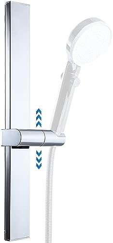 G-Promise Adjustable Shower Slide Bar with Strong Adhesive Chrome Mount