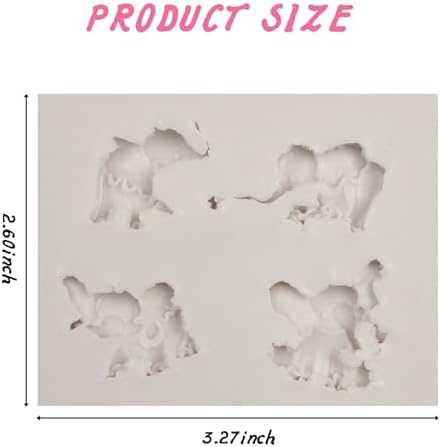 Caregene Mini Elephant Chocolate Moulds for Baby Shower