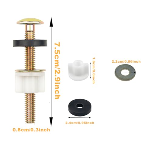 ELANE 4 Pack Toilet Seat Screws Replacement Stay Tight