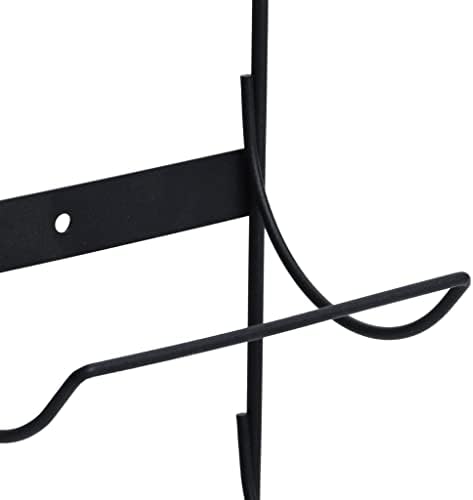 Wall Mounted Wine Rack for 5 Bottles Black Iron Industrial Style 1