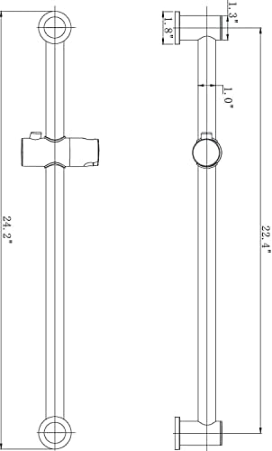 Duttao 22 Inch Shower Slider Bar with Adjustable Holder
