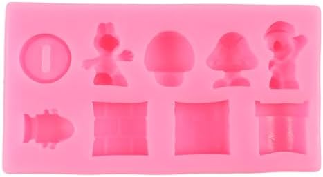 9 Hole Yoshi Icon Square Brick Dragon Mushroom Gold Coin Silicone Molds